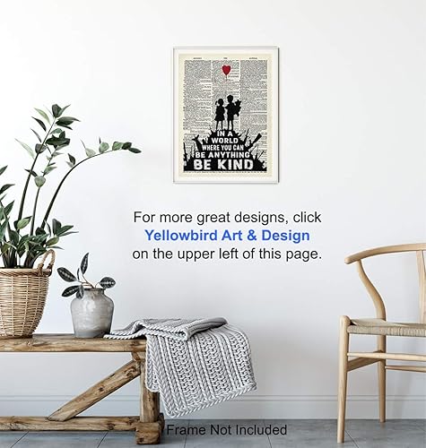 Miniatura 5 de Banksy Graffiti Wall Art - Upcycled Dictionary Art, Modern Home Decor, Urban Street Art 8x10 Poster Print - Unique Room Decorations for Office,