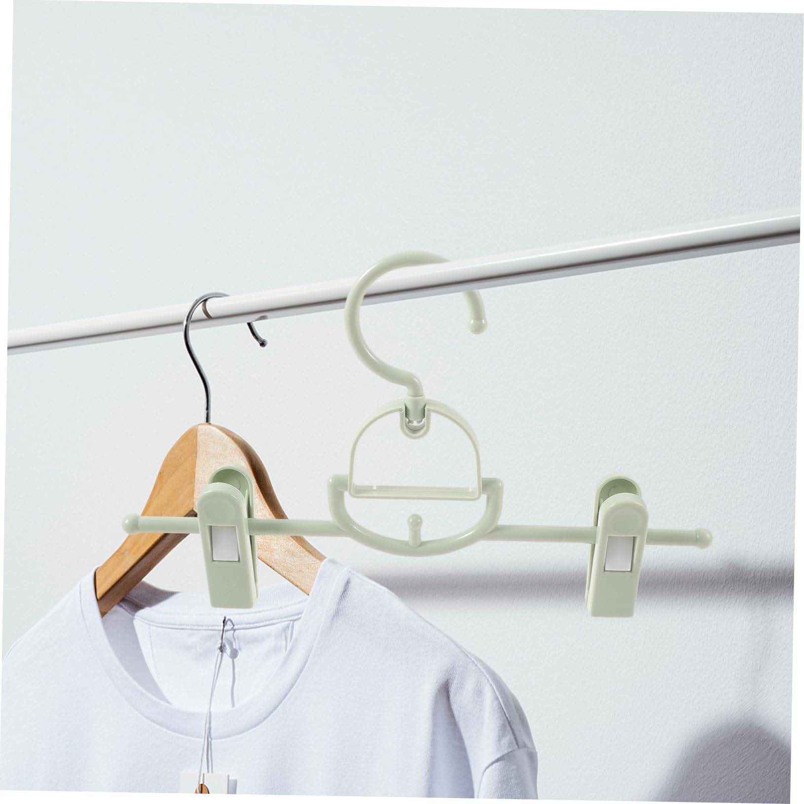 PRETYZOOM 5pcs Non Slip Pants Hanger Clips Multifunctional Clothes Hangers for Space Saving Design for Home Closet Storage and Drying
