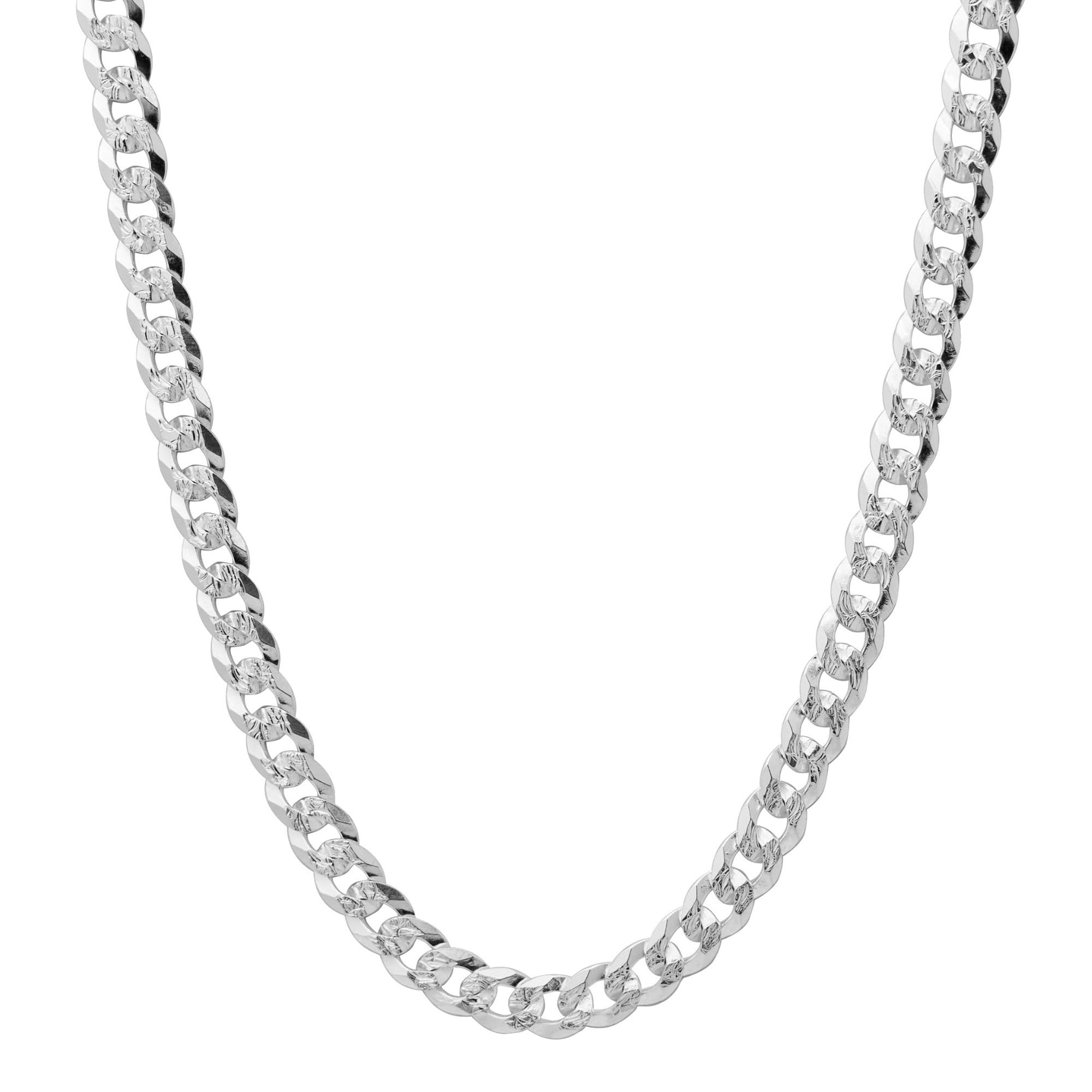 QUADRI - Collar Hombre y Mujer Plata 925 - Cadena Cubana - Made in Italy | Ancho 5 mm - Largo 46-61 cm - Idea de Regalo para Cumpleaños, Aniversario, San Valentín