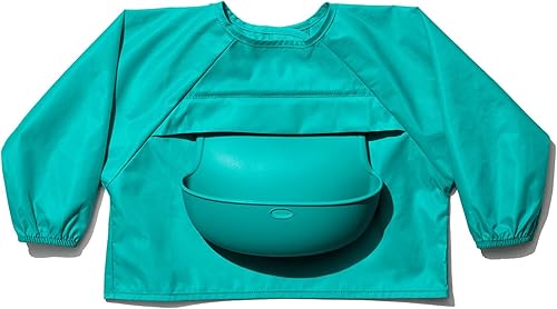 OXO Tot Sleeved Roll-Up Bib - Teal