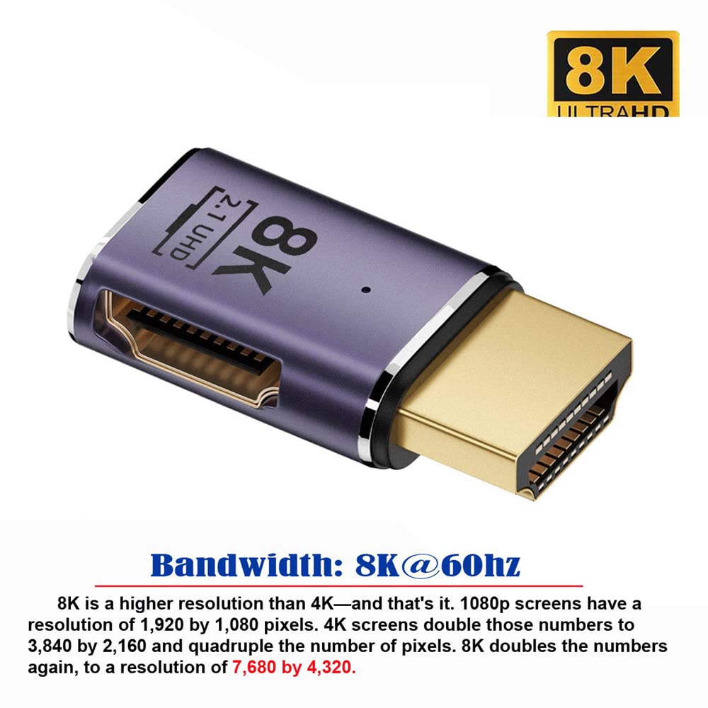 Adattatore 90° HDMI (Tipo A) Femmina Verso Maschio A Piatto - Foto 10