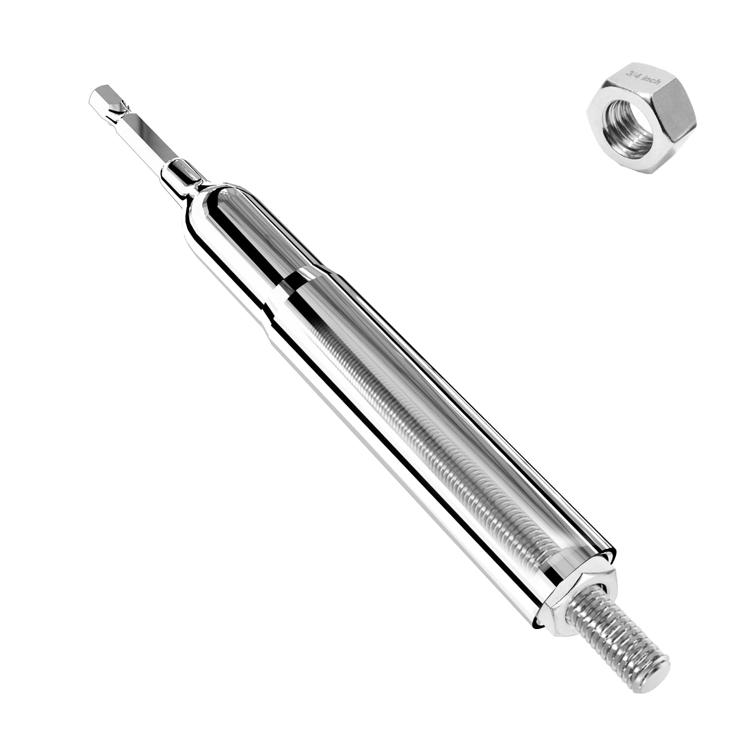 Libraton Hollow Nut Driver, Power Nut Driver Set 3/4", 6 inch Long with 1/4" Hex Shank