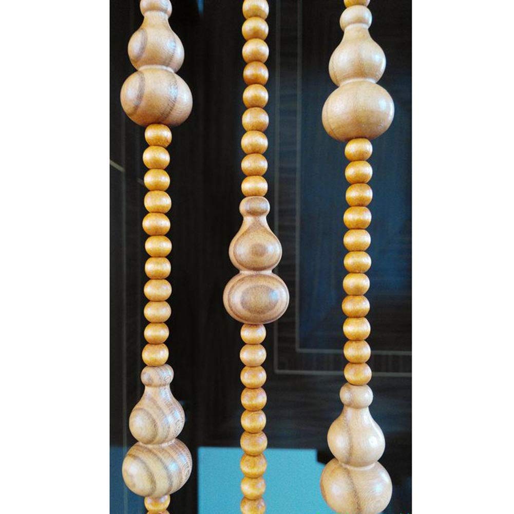 OKUOKA 21 Strands Beaded Door Curtains for Doorways Bead String Curtain for Room Dividers Walnut Gourd Entrance Décor -W 35