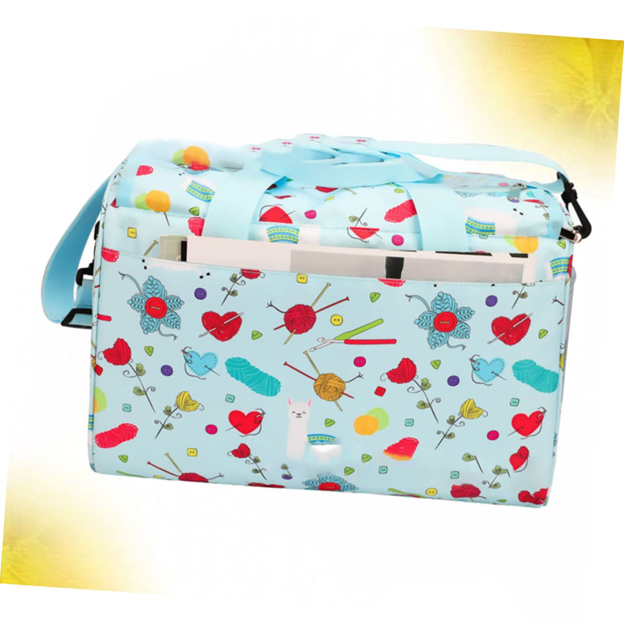 STOBOK Wollaufbewahrungstasche Aus Netzstoff - Beige Organizer Für Strickutensilien