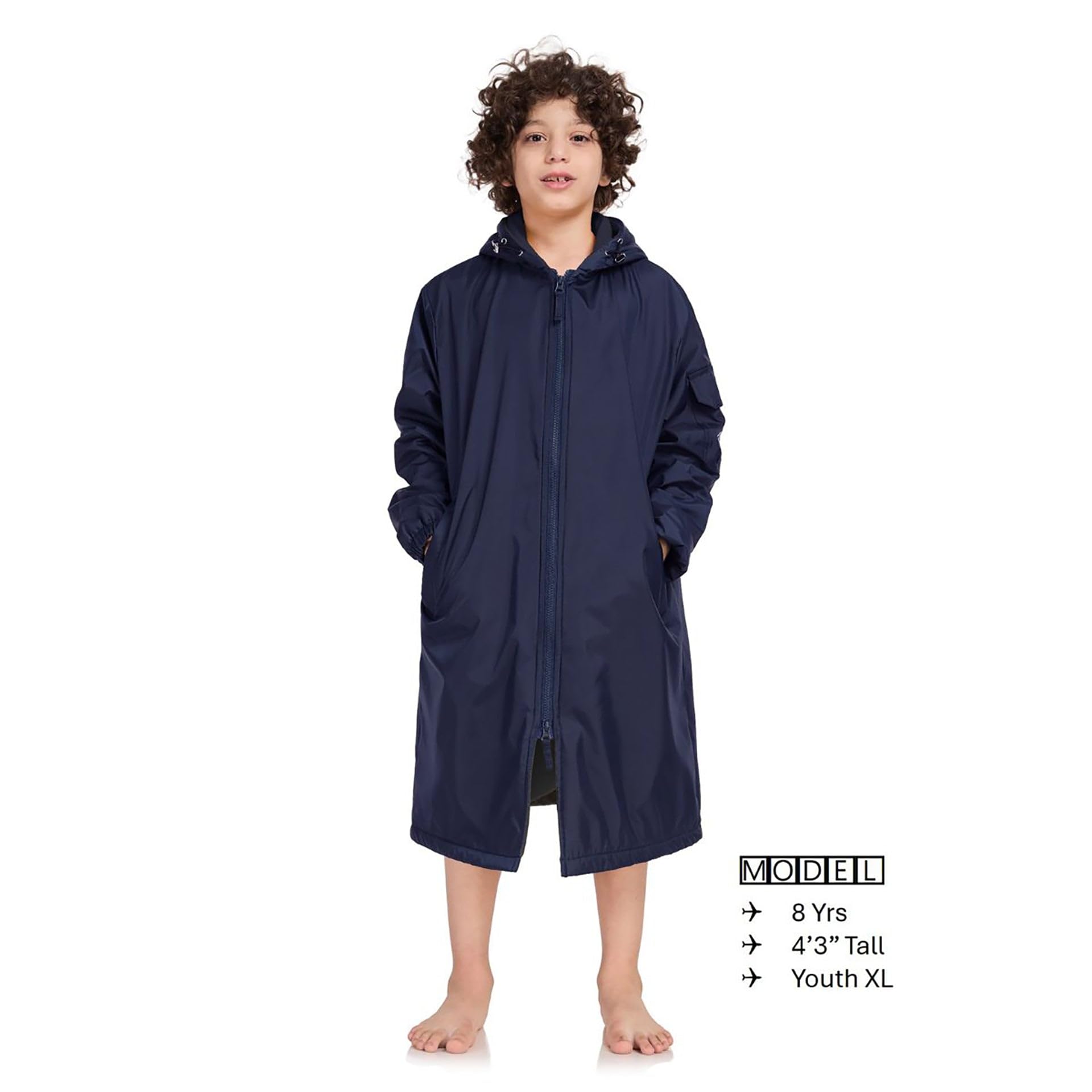 Adoretex Unisex Swim Parka Wodoodporny Ciepły Płaszcz Sporty Wodne Parka Kąpielowa dla dorosłych i dzieci