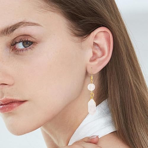 Miniatura 6 de arricraft Alrededor de 49 cuentas de piedra natural de 0.315 pulgadas, cuentas redondas de selenita natural, cuentas sueltas de piedras preciosas