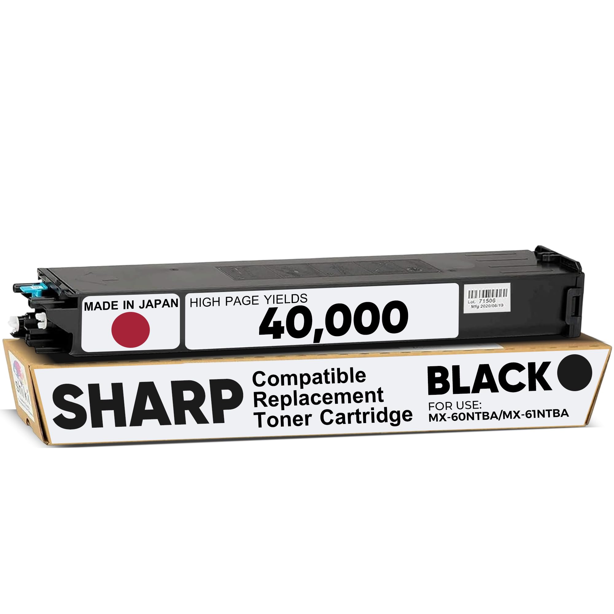 SHIKI High-Yield Black Toner Compatible – Sharp MX Series (2630N–6070N), Japanese Tech, 40,000 Pages – Ideal Valentine's Day Gift for Moms, Girlfriend