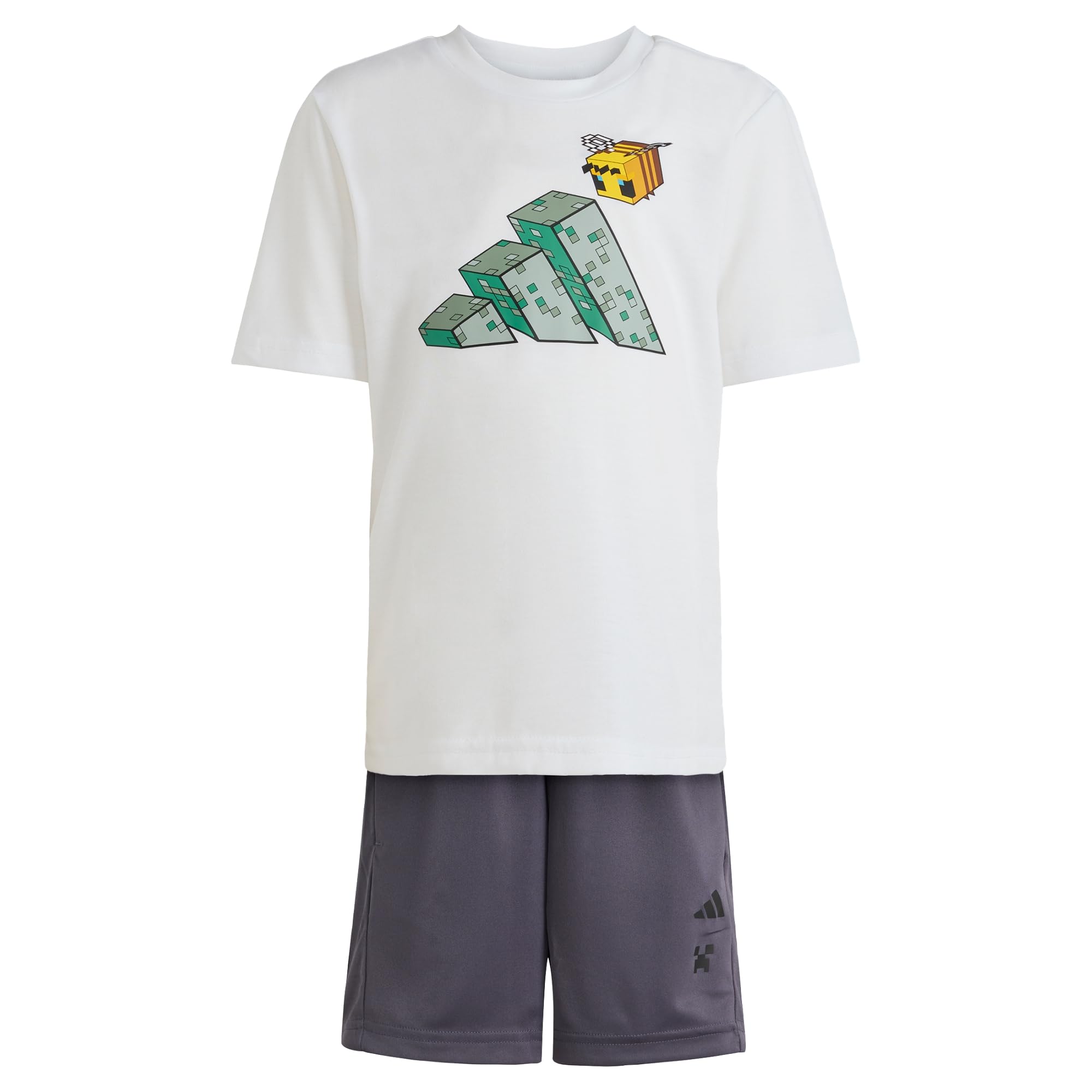 adidas Unisex Kids MINECRAFT TRAINING SUMMERSET, white, 3-4 Years