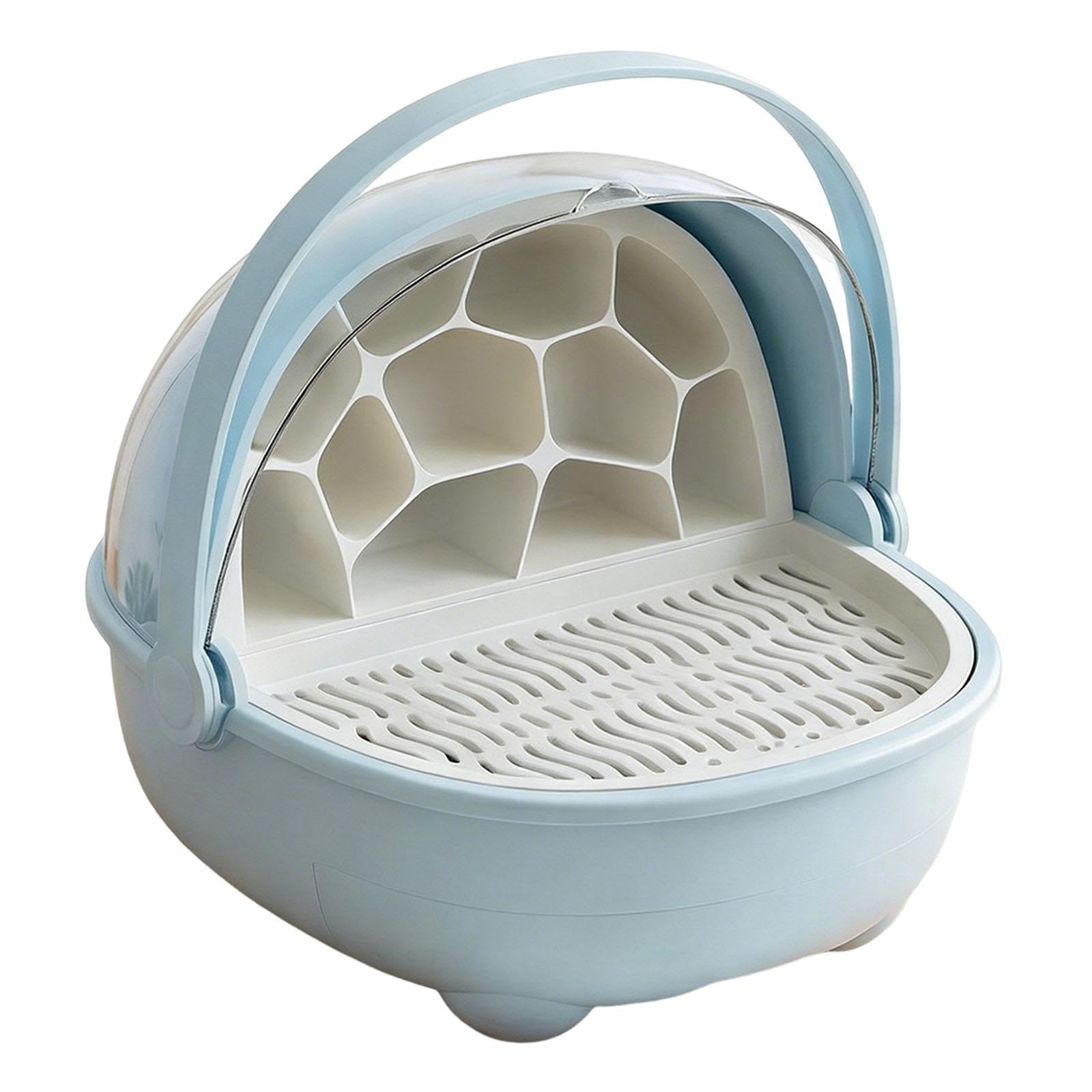 perfk Caja de cría de Gusanos de, Jaula de incubación, hogar para Tortugas y Geckos, Caja de Crecimiento para Gusanos de, contenedor de cría de, Azul
