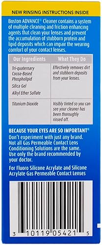 Miniatura 3 de Boston Advance - Solución para lentes de contacto permeables al gas, 1 onza líquida (paquete de 4)