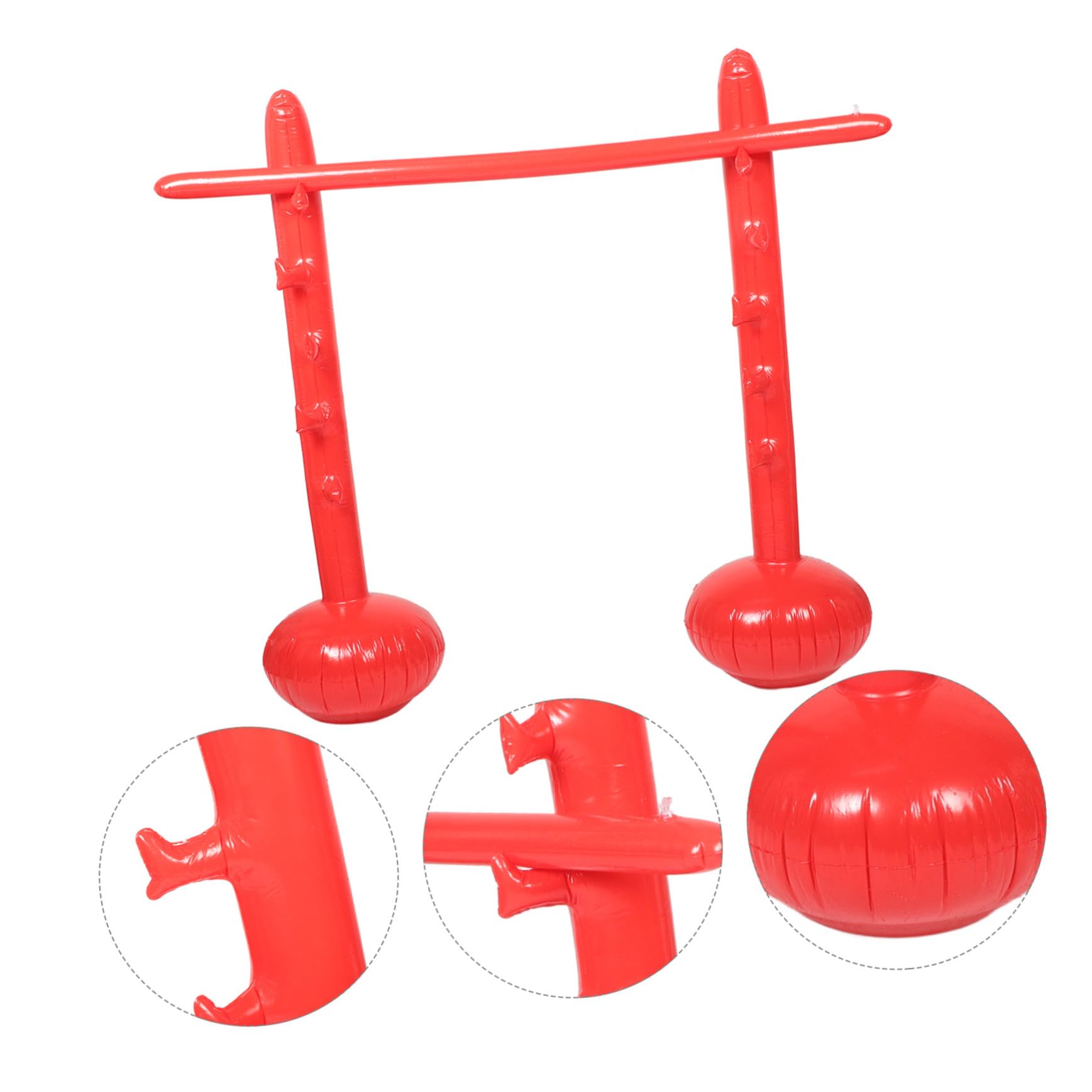 Poste de Salto Inflable Rojo de Plástico para Fiestas y Actividades