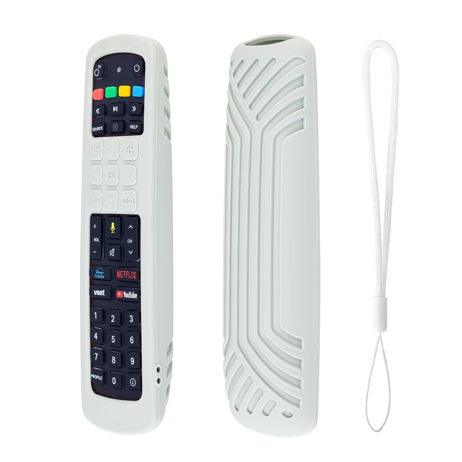 CALDIPREECase Cover Compatible with Jio TV Remote (Grey)