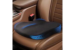 Wedge Car Seat Cushion for Long Driving, Support Memory Foam Butt Cushion
