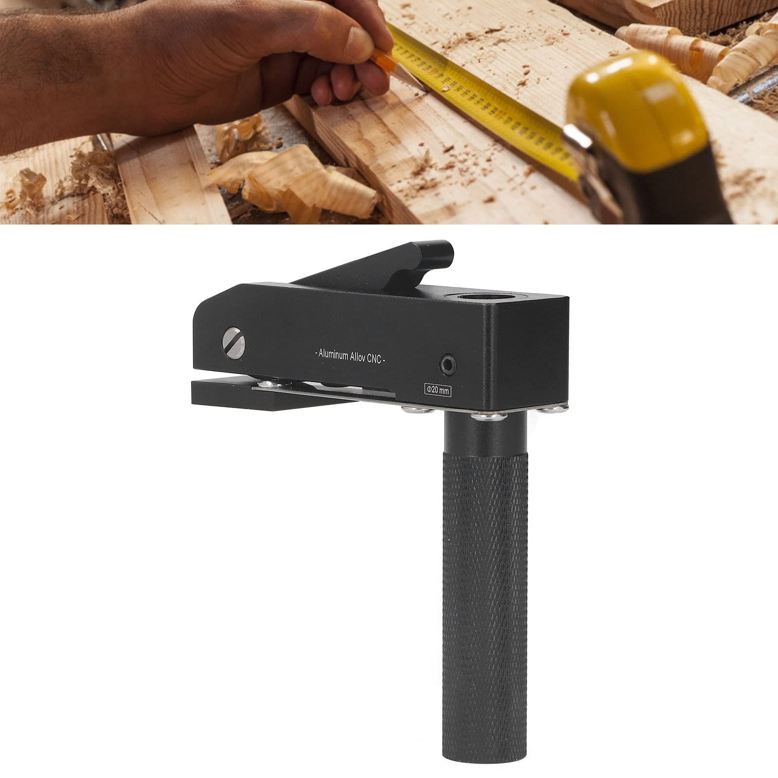 Morsetto di fissaggio per lavorazione del legno ad azione rapida con 3 impostazioni di pressione regolabili - Costruzione in lega di alluminio e acciaio inossidabile - Adatto a (20 mm)