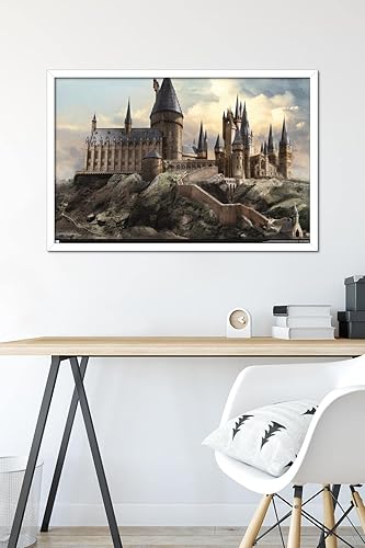 Vista 25 de Trends International The Wizarding World: Harry Potter - Póster de pared de Hogwarts at Sunrise, 22.375 x 34 pulgadas, versión premium sin marco