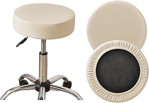 HAOYONG Juego de 4 fundas redondas para taburetes de bar, impermeables, de poliuretano, elásticas, con parte inferior antideslizante para taburetes