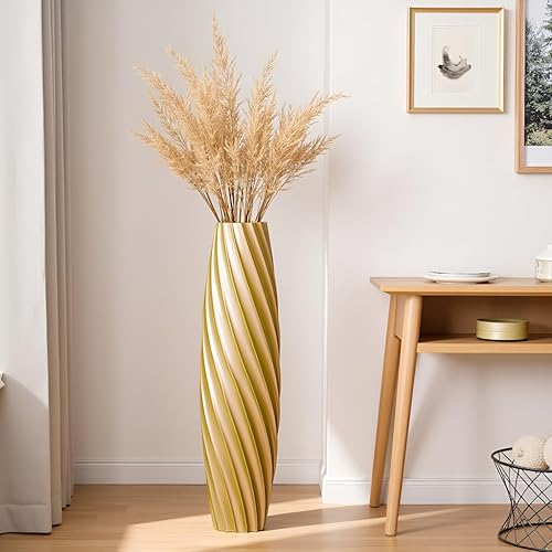 Miniatura 7 de Tall Floor Vase, 23.6 inches Tall Vases Sturdy, Luxury, Textured for Decorative Branches Dried Flowers, Floor Vase for Rustic, Living Room, Shelf