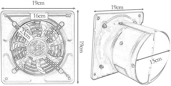 Window Exhaust Fan,Very Quiet Ceiling Bathroom Exhaust Fan,Louvered Dryer Vent Cover(D)