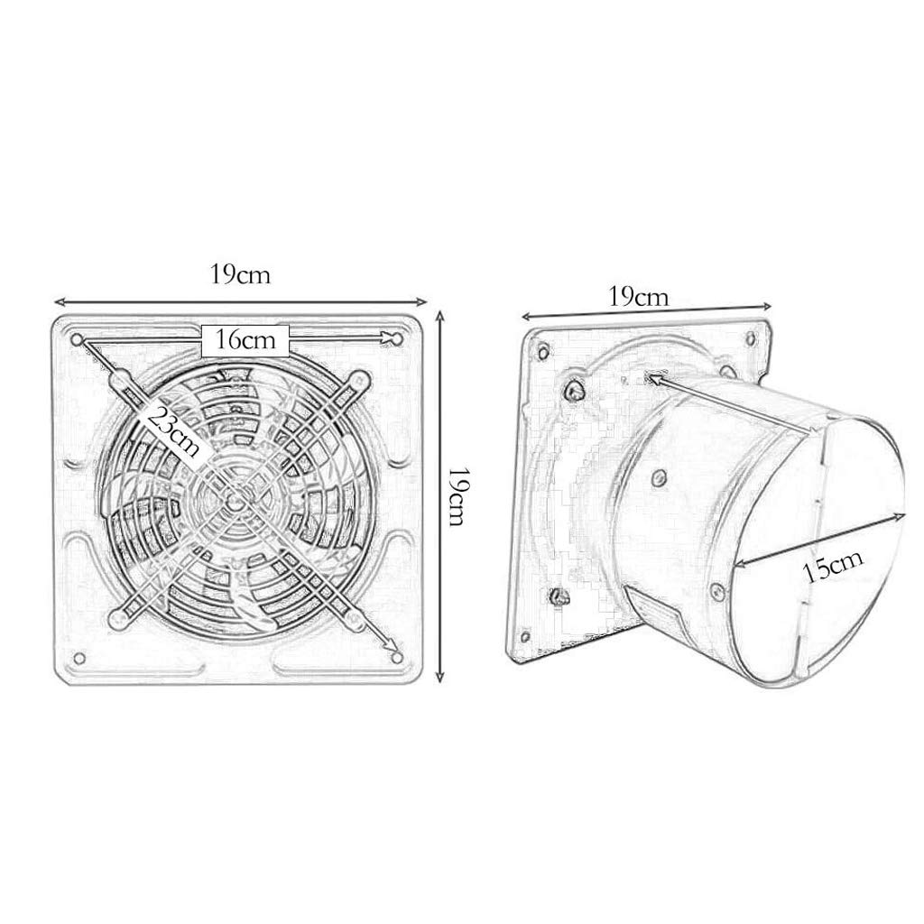 DEAVER Extractor de Ventana,Extractor de baño de Techo Muy silencioso,Cubierta de ventilación para Secadora con persianas