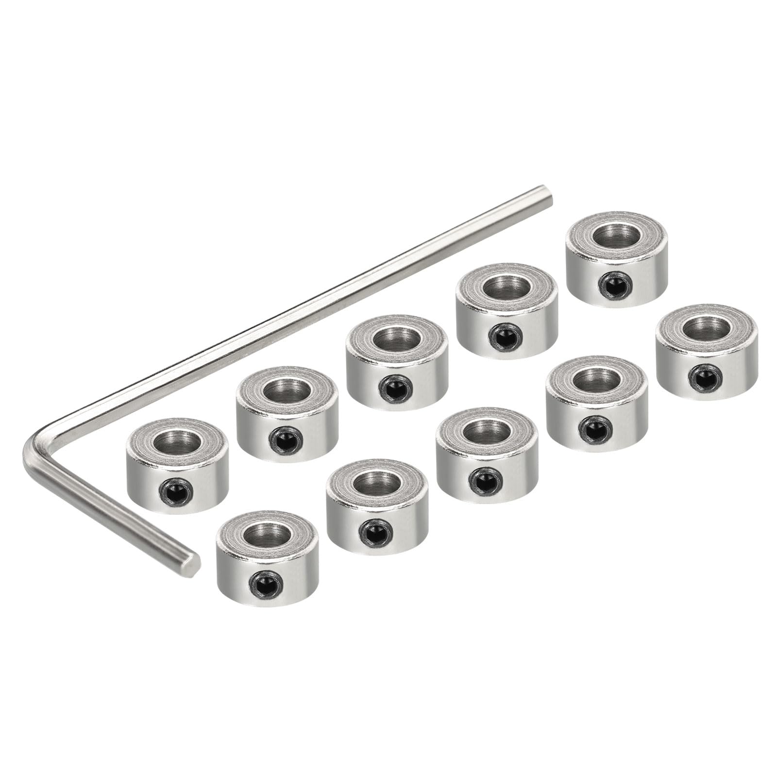 MECCANIXITY 10Pcs Landing Gear Stopper 4.05 x 9mm/0.16"x 0.35" Plane Wheel Collar Block with Wrench for RC Airplane Model Remote Aircraft
