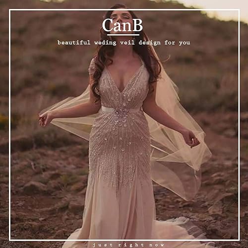 Miniatura 7 de CanB Velo de novia velo largo velo de novia longitud catedral suave velo novia vestido de pelo con peine 2T 118 pulgadas para mujeres y niñas