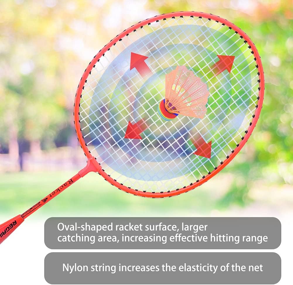 LINGSFIRE Badminton Set for Kids, Lightweight Badminton Racquet