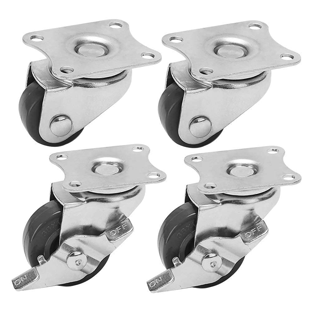 Roulettes de meubles pivotant PU bloquez vos tables roulantes facilement