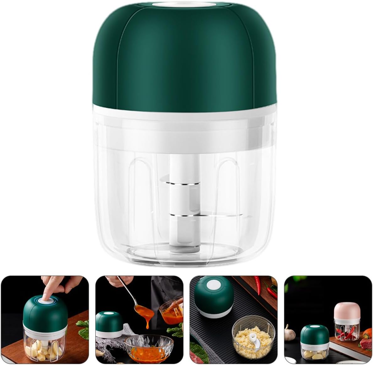 1pc Electric Mini Garlic Chopper Portable Garlic Slicer and Mincer Food Crusher for Quick Chopping Ginger Peppers and More