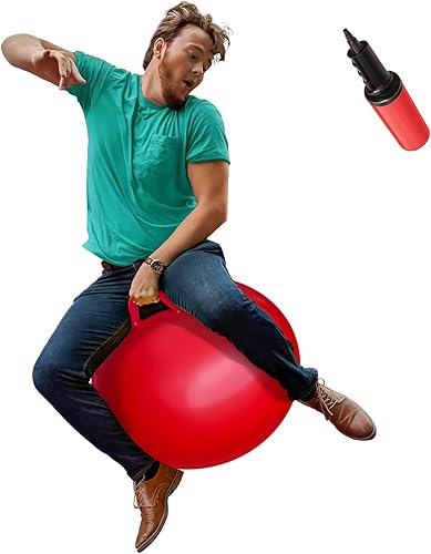 Pelota saltarina para niños de 7 a 9 años (pelota hippity hop, hopping ball, pelota saltarina con asas, sit & bounce, canguro saltarín, pelota de