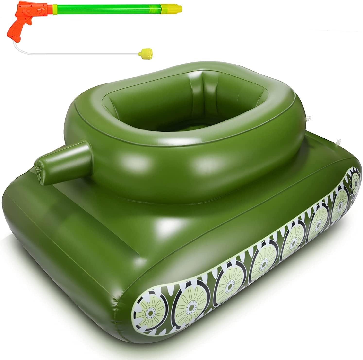 2025 Upgrade Air Mattress Pool Children's Tank Swimming Ring Inflatable Tank Hammock Inflatable Boat Pool Toy with Water Gun for Children Adults Aldult