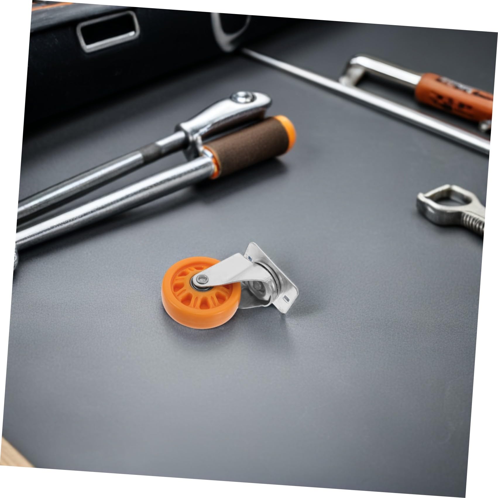 Ruota Girevole in Nylon da 7,6 Cm per Carrello da Officina, Rotella Silenziosa Resistente per Sgabello Meccanico per Raccolta Olio, Accessorio Versatile per Riparazioni Auto