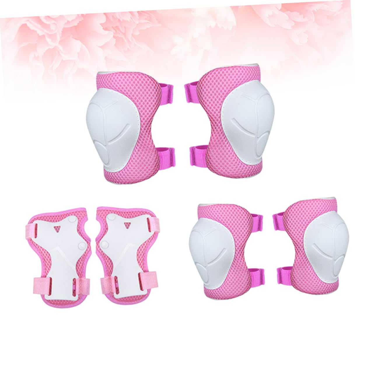VICASKY 6Pcs Protective Gear for Elbow Knee Hand Pads for Cycling Skateboarding Outdoor Sports Pink S for