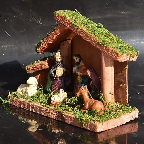 Miniatura 11 de Ochine Juego de Belén de Navidad – Estatuas de Belén de Resina, Adornos, Regalos, Escenas de Mesa de Navidad, Coleccionables, Estatua de Encimera