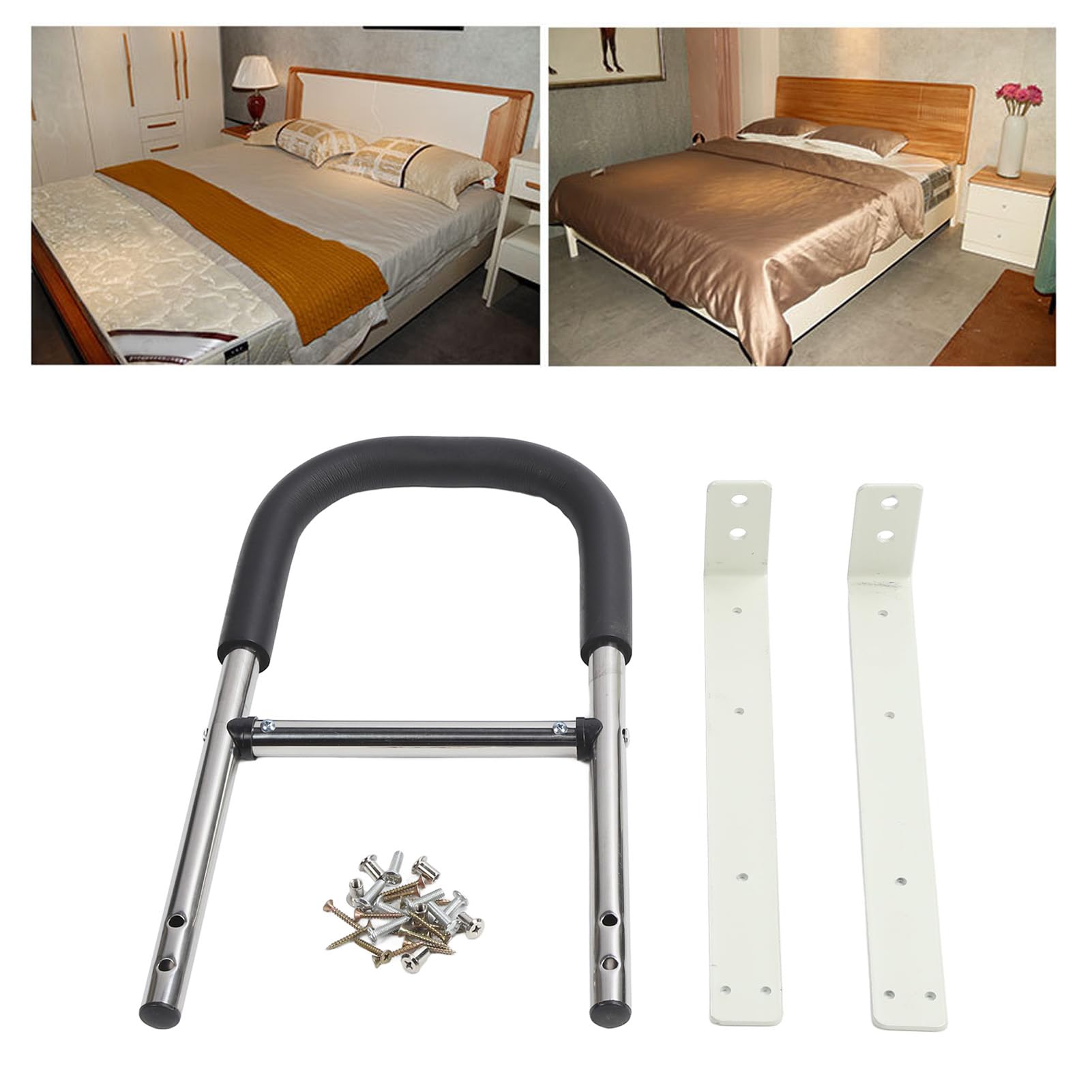 Barandillas de cama para adultos mayores Seguridad, evita resbalones Barra de asistencia para cama de acero inoxidable, manija de cama de seguridad Barandilla de cama para adultos mayores Discapacit