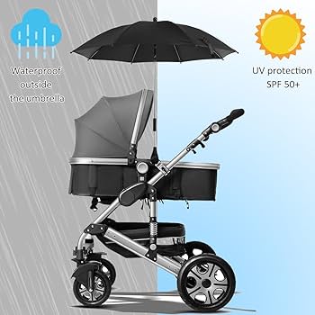 Qenwkxz Baby Stroller Umbrella Adjustable Stroller Parasol With Clamp