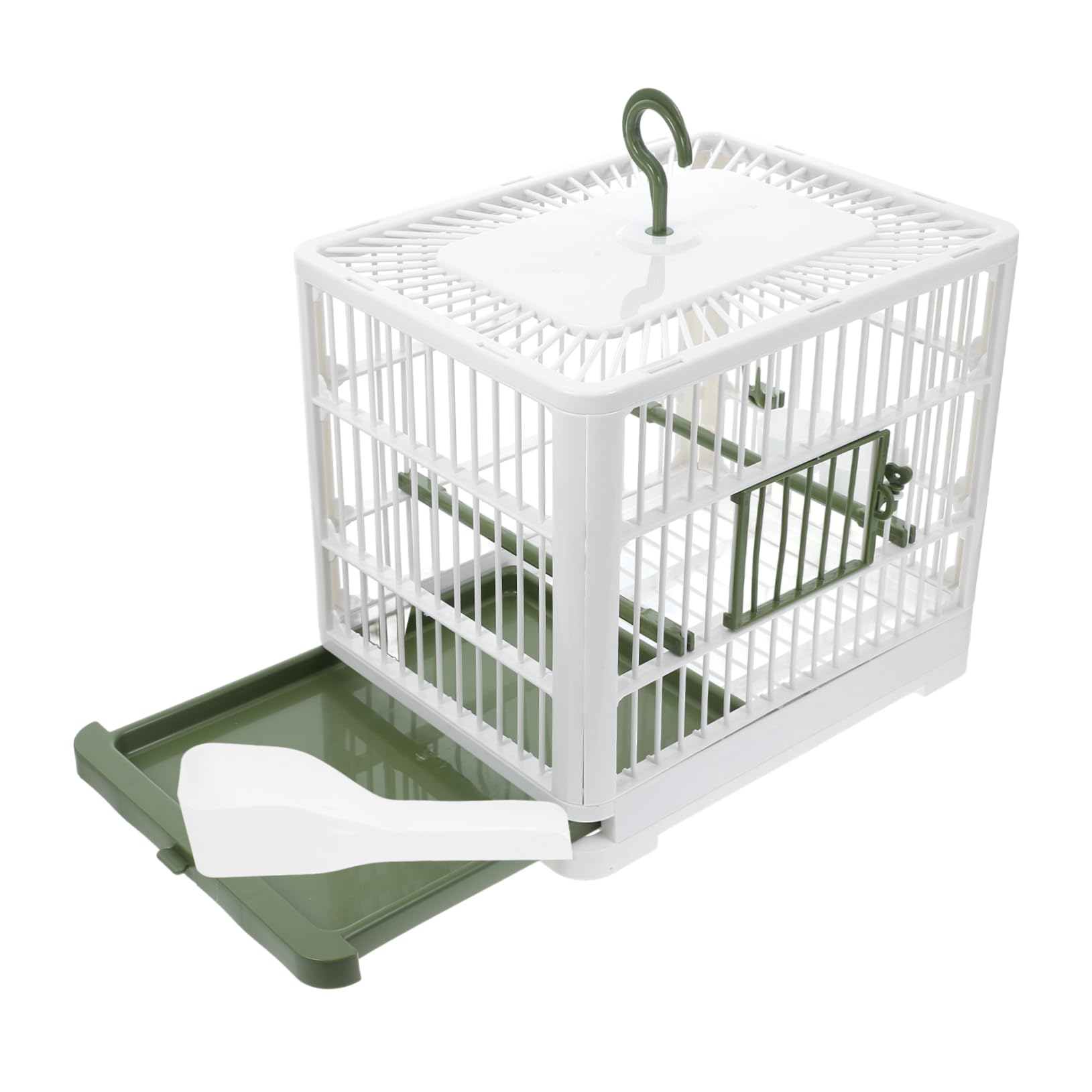 Sosoport Cockatiel Traveling Cage Parakeet Bird Carrier Removable Tray Versatile Bird Cage Stand