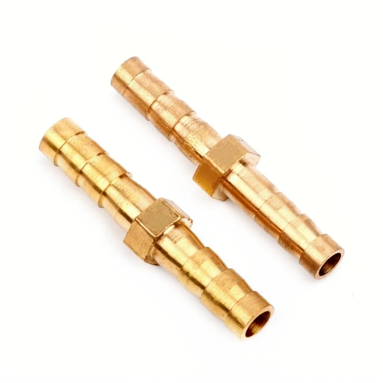Raccord Tuyau D'arrosage Laiton Raccords de tuyaux en laiton, connecteurs droits diamètre égal, Joints d'eau d'irrigation jardin, barbe pagode(16X16mm,5 Pieces)