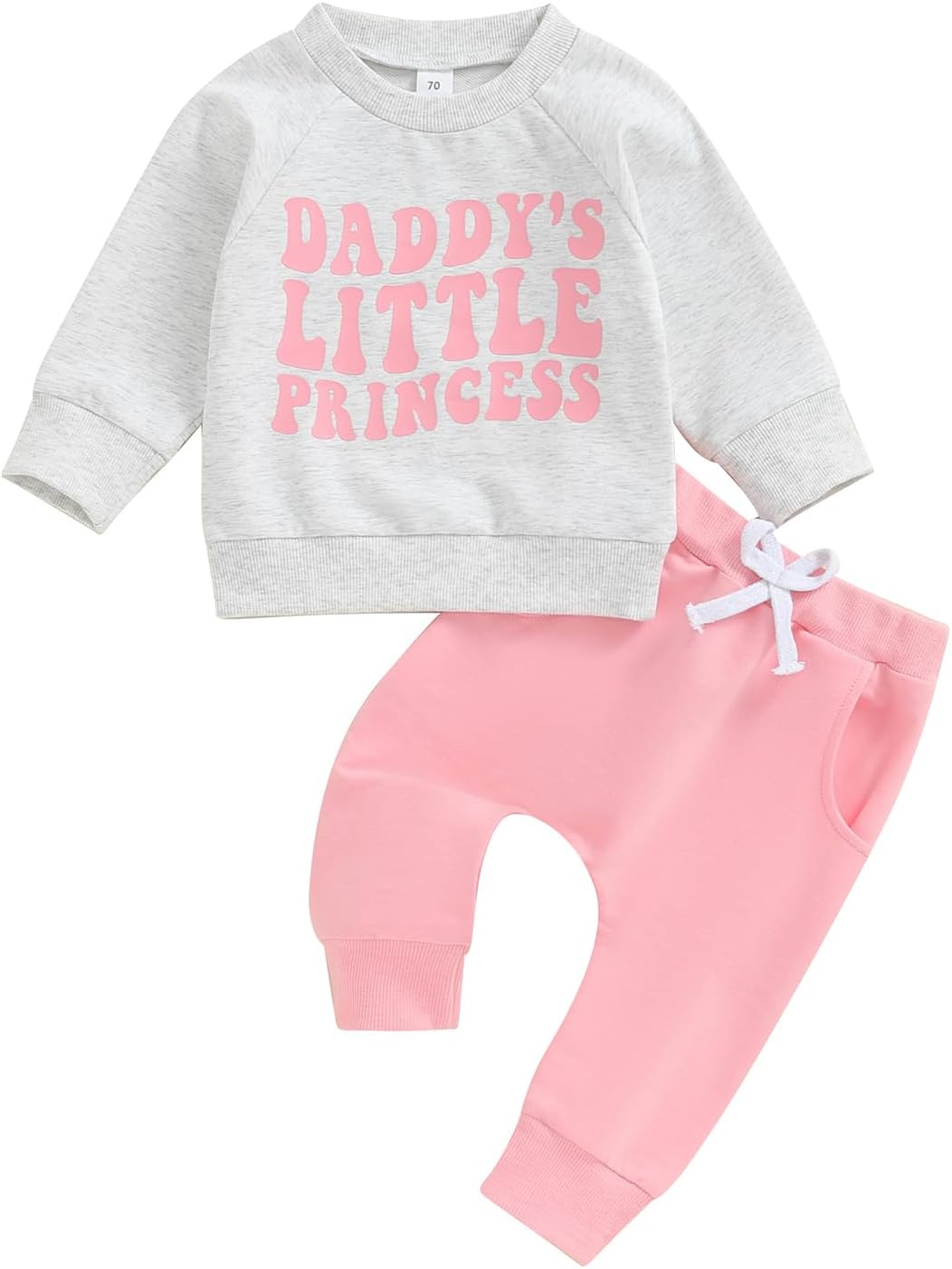 FIOMVA Baby Girl Clothes Toddler Sweatshirt Pants 2pcs Set Fall Winter Infant Pullover Top Outfit Newborn Matching Sets
