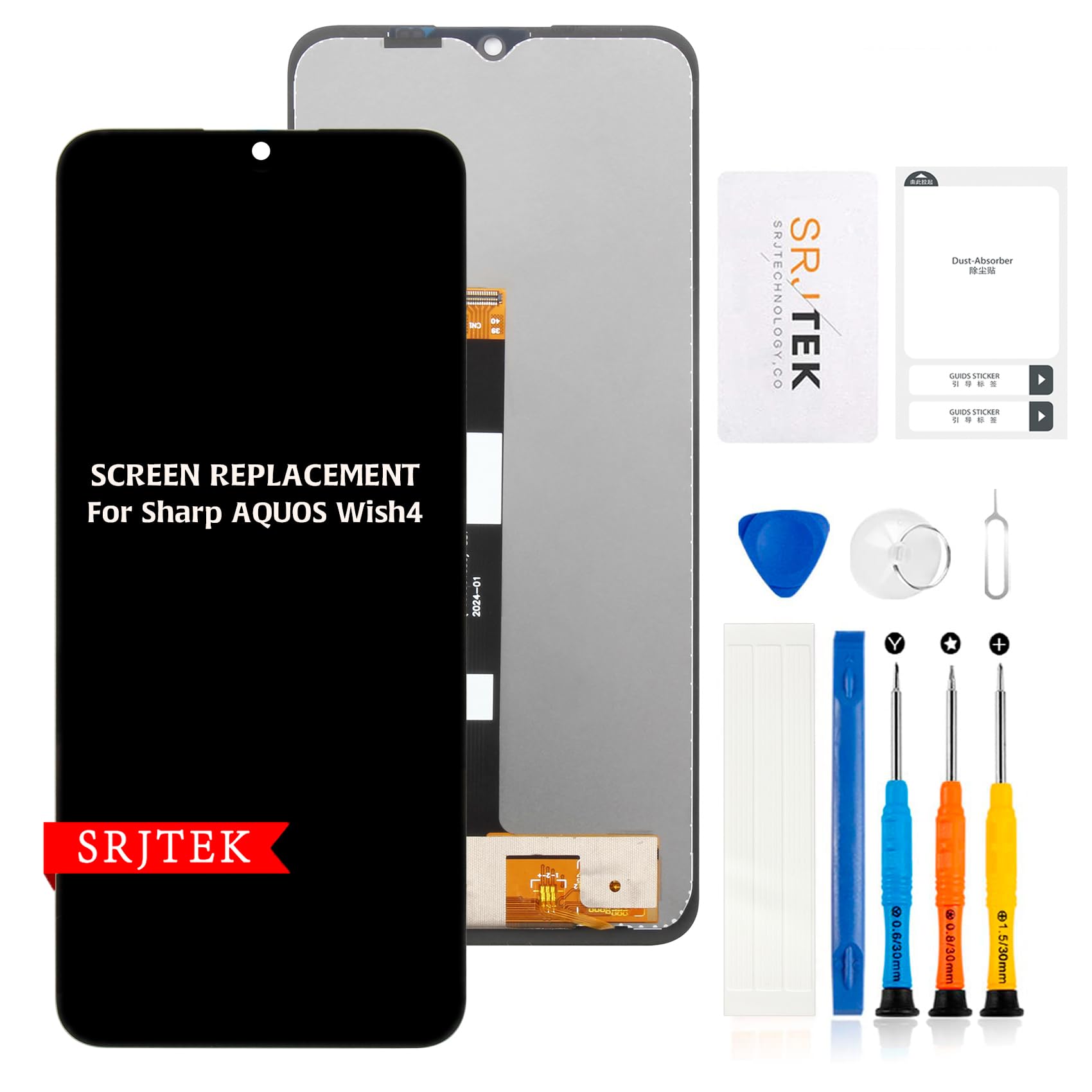 Amazon.co.jp: SRJTEK For Sharp AQUOS Wish4 SH-52E SH-M27液晶パネル