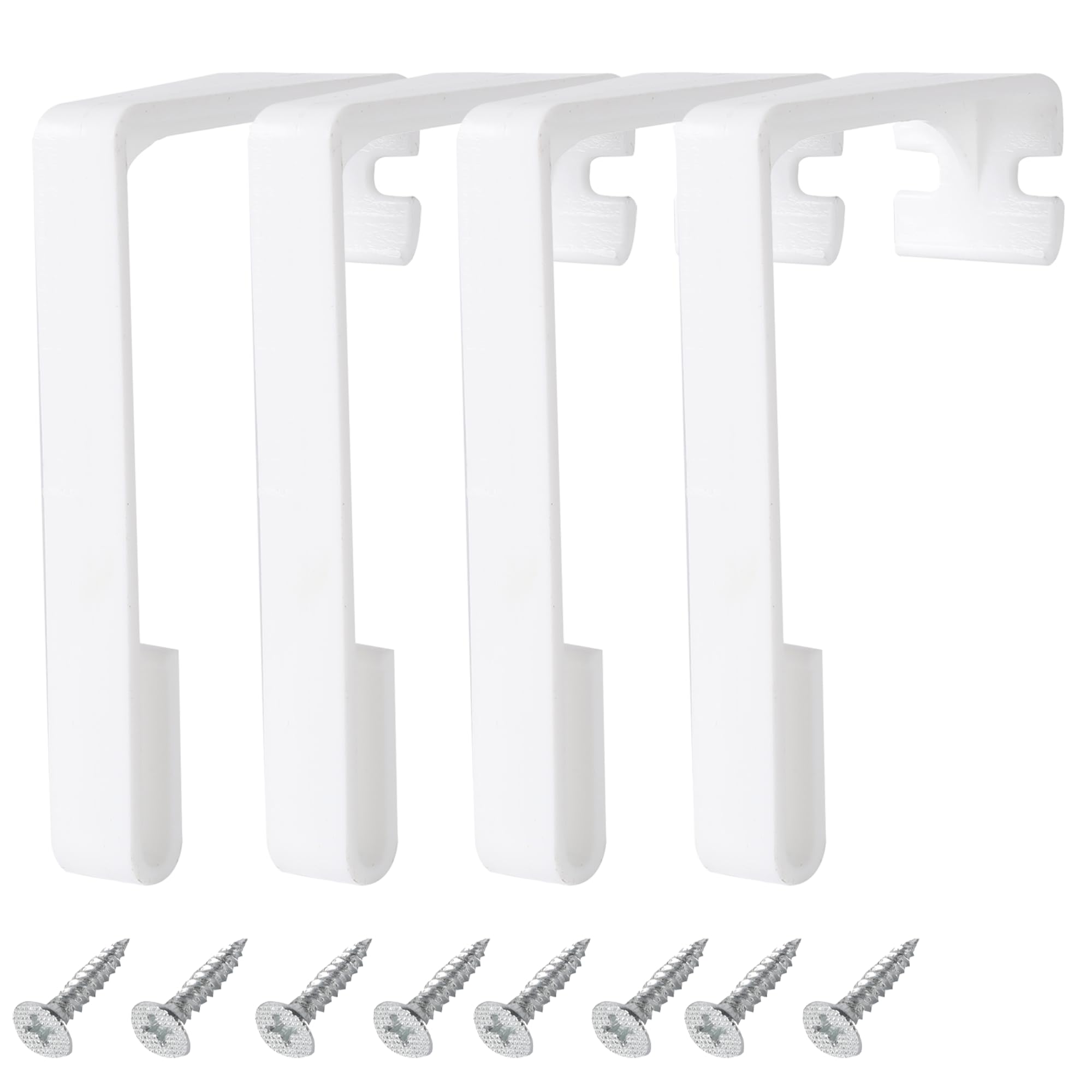 TonGass (4-Pack, White) RV Curtains Holder for Camper Windows Side Curtain Hold Down Plastic Window Covering Hardware RV Curtain Track Clips RV Accessories for Inside RV Windows Curtains Clips
