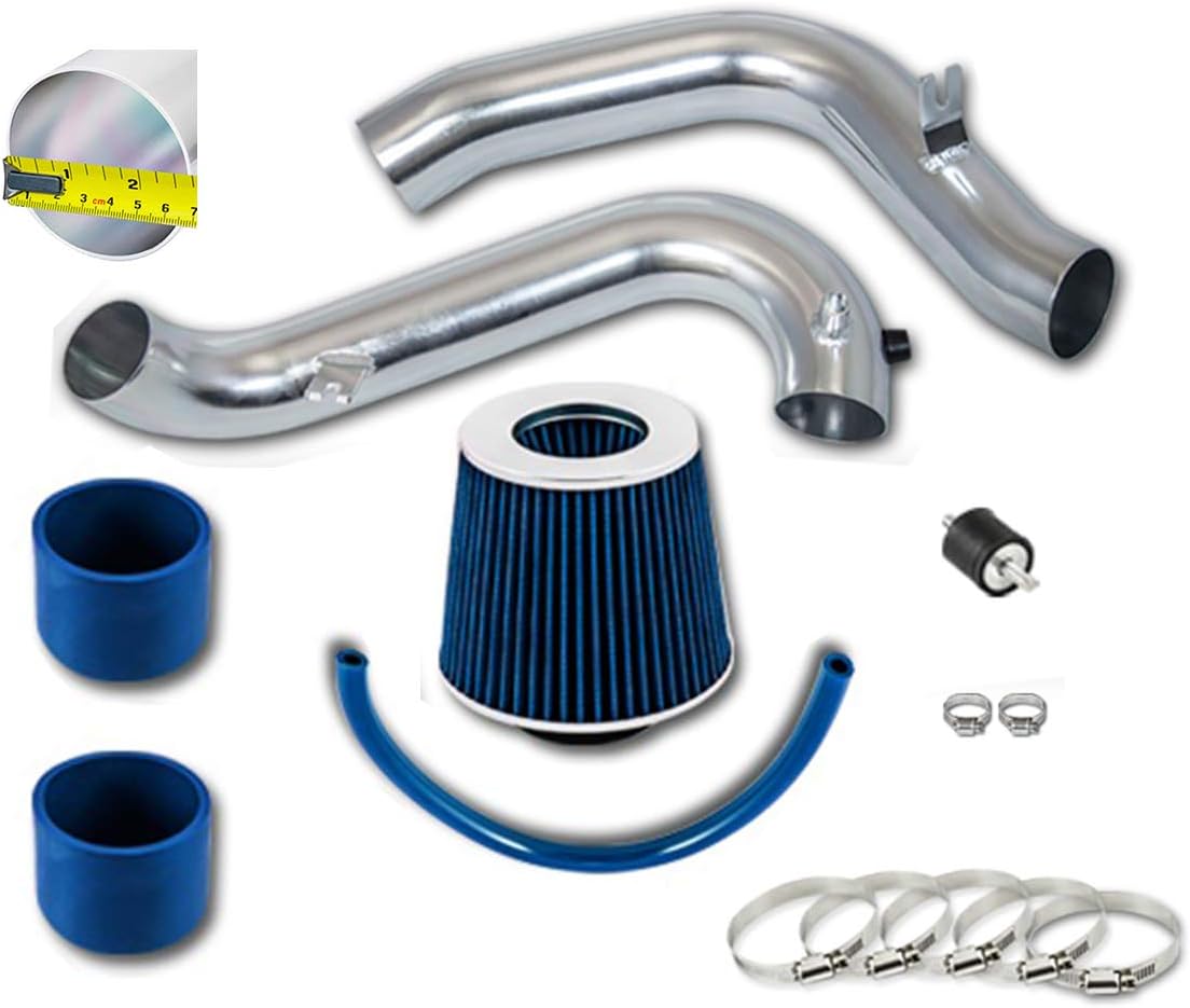 Cold Air Intake Kit with Reusable Blue Filter Compatible with Honda 01 02 03 04 05 Civic EX/LX/DX