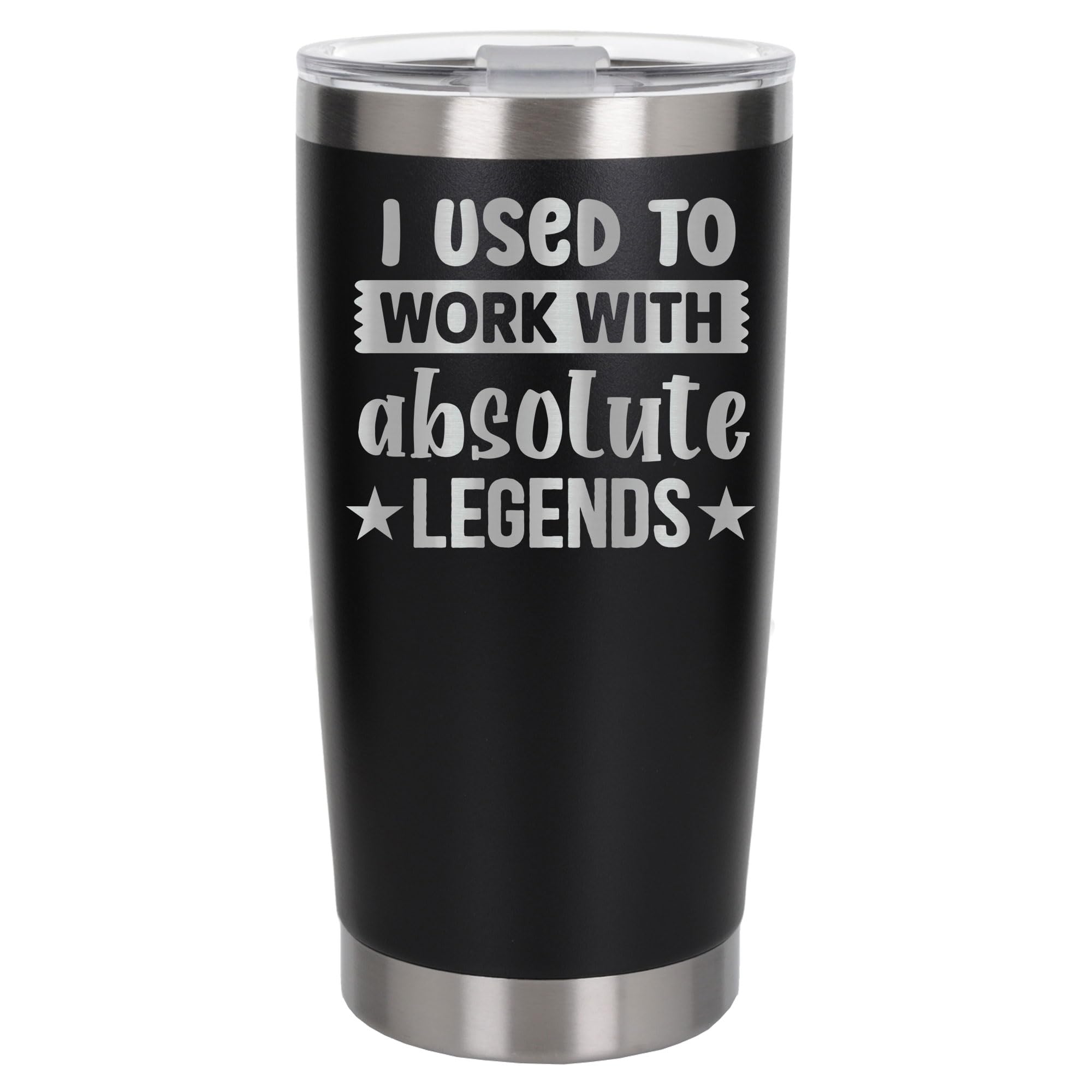 Always Looking Good I Used to Work with Absolute Legends Engraved Insulated Travel Mug Going Away Gift for Coworkers New Job Black Thermal Coffee Flask Travel Mugs with Lids