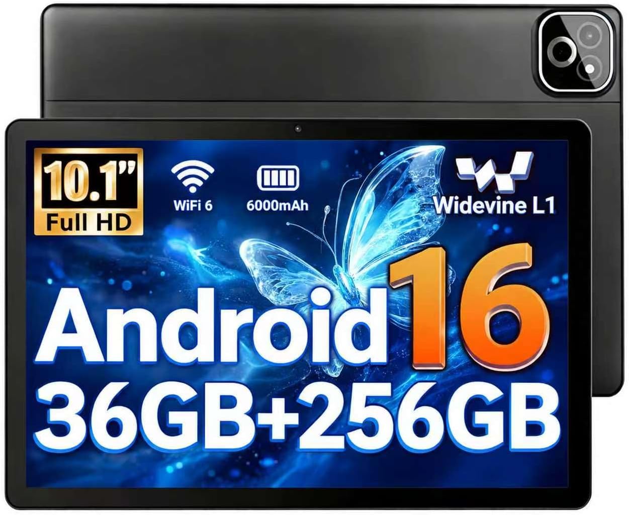 Versatile 10 Inch Android 16 Tablet for Families