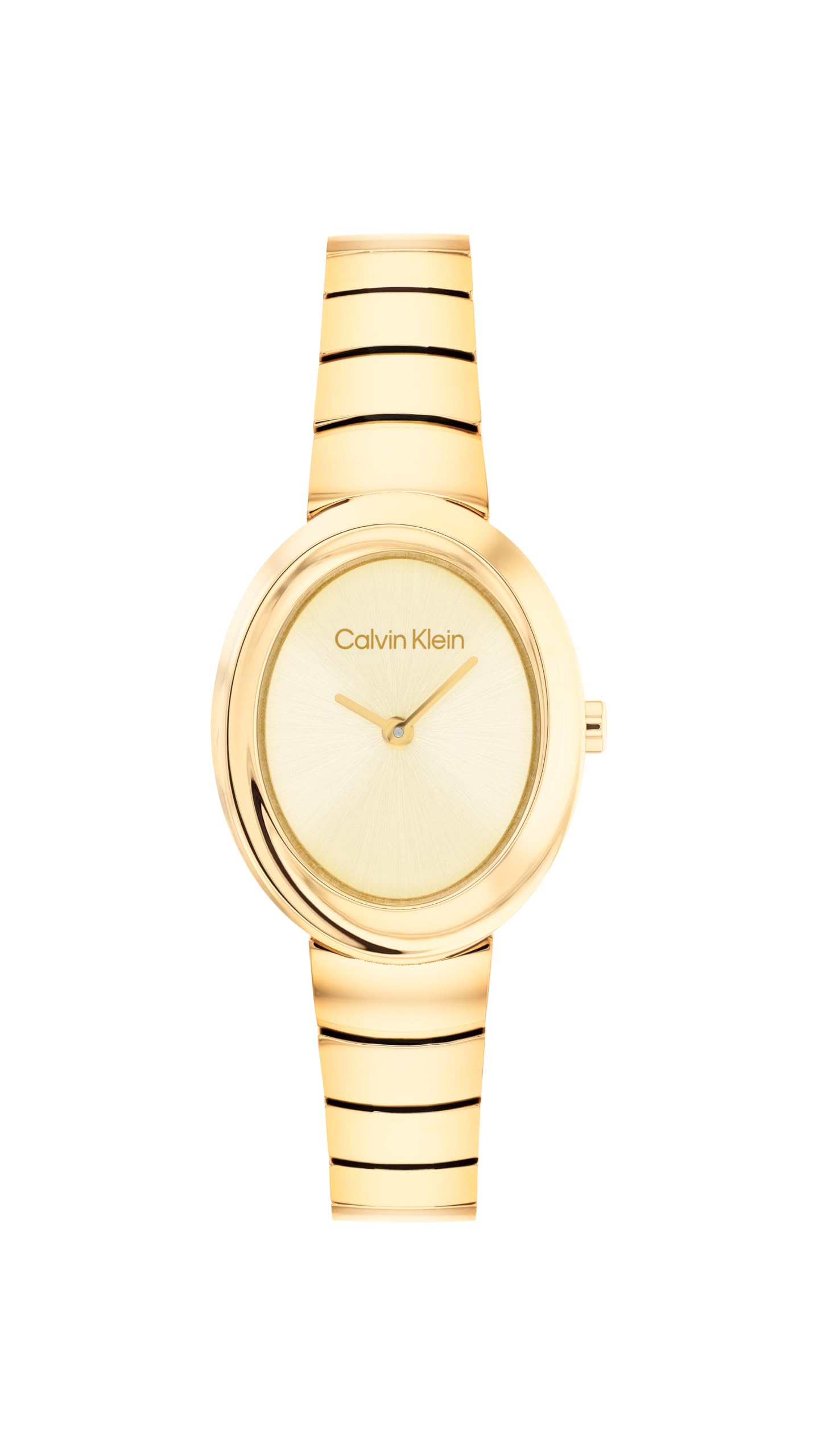 Calvin Klein Women's Twisted Bezel Gold Plated Watch