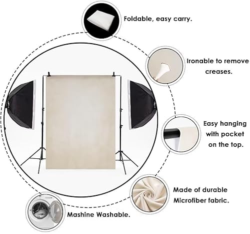 Miniatura 5 de Kate Telón de fondo de madera marrón de 10 x 6.5 pies para fotografía, fondo de tablones de madera retro, tela de algodón sin costuras