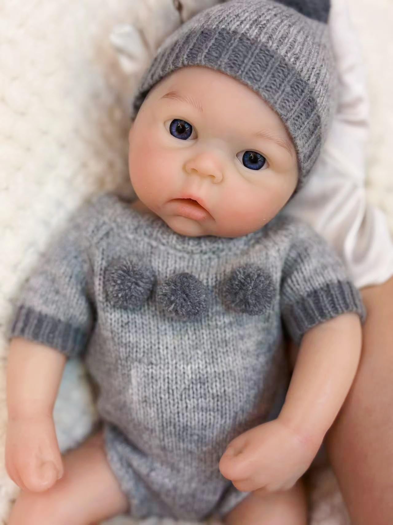 Reborn Babypuppen aus Silikon, 13 Zoll, realistische Silikon-Babypuppe, Set für Kinder ab 3 Jahren