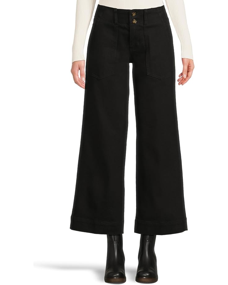 Liverpool Los Angeles Petite Mid-Rise Utility Patch Pocket Wide Leg Pants 29" - Main View