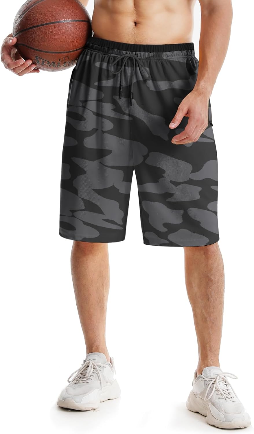 Aolesy Men's Gym Workout Shorts 5"/7"/10" Lightweight Bodybuilding Athletic Shorts Running Training with Zip Pockets - Image 3