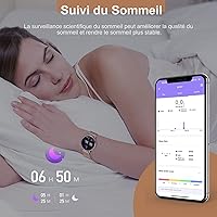 Vista 5 de Relojes inteligentes para mujer, reloj inteligente Android para iPhone, compatible con teléfonos iOS, llamadas, recibe texto, frecuencia cardíaca