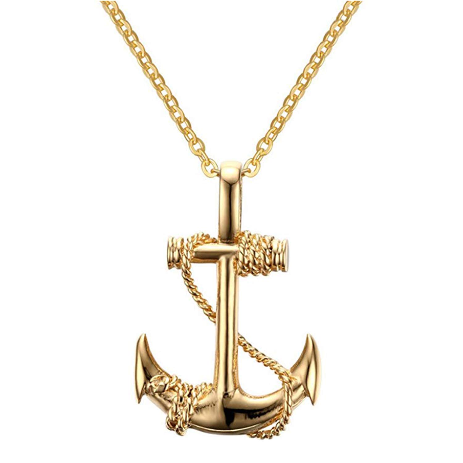 mahi Exclusive Unisex Sailor Anchor Necklace Pendant with Chain (PAPS1101697PR)-picture-53